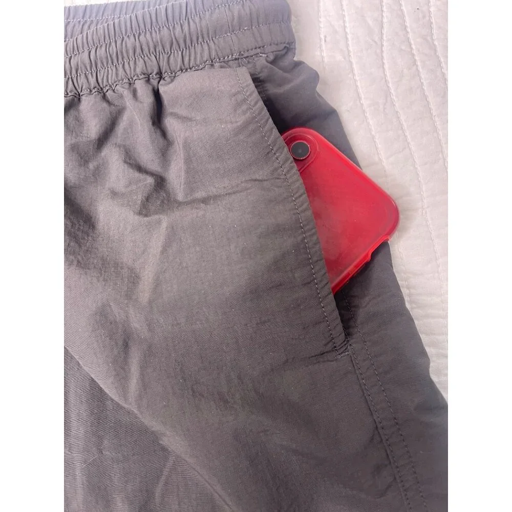 Madewell Mens Everywear Charcoal/Black Swim Casual Shorts XL Elastic Waist